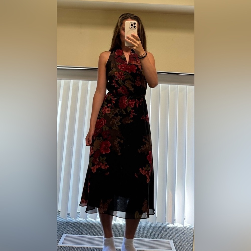 David‎ Warren Floral Halter Dress